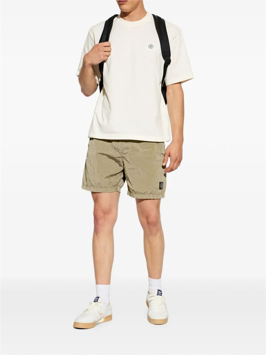 Regular-fit t-shirt with compass patch-STONE ISLAND-Verso