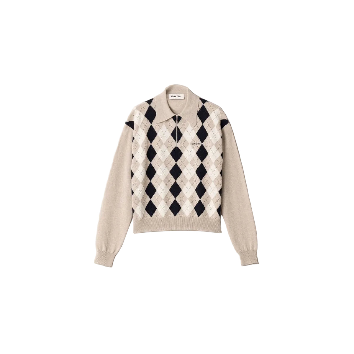 Cashmere polo sweater-MIU MIU-312056-38-Verso