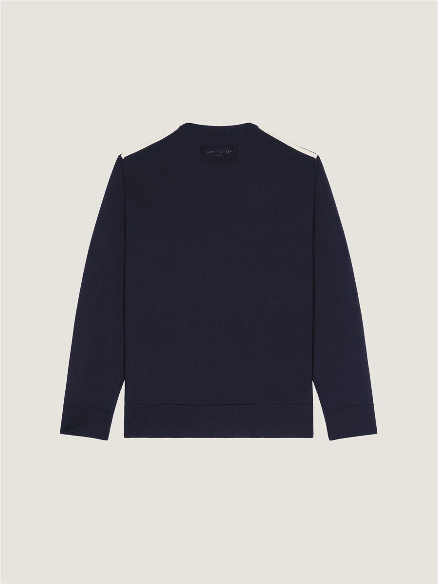 Sweater in wool with gros grain details-GIVENCHY-Verso