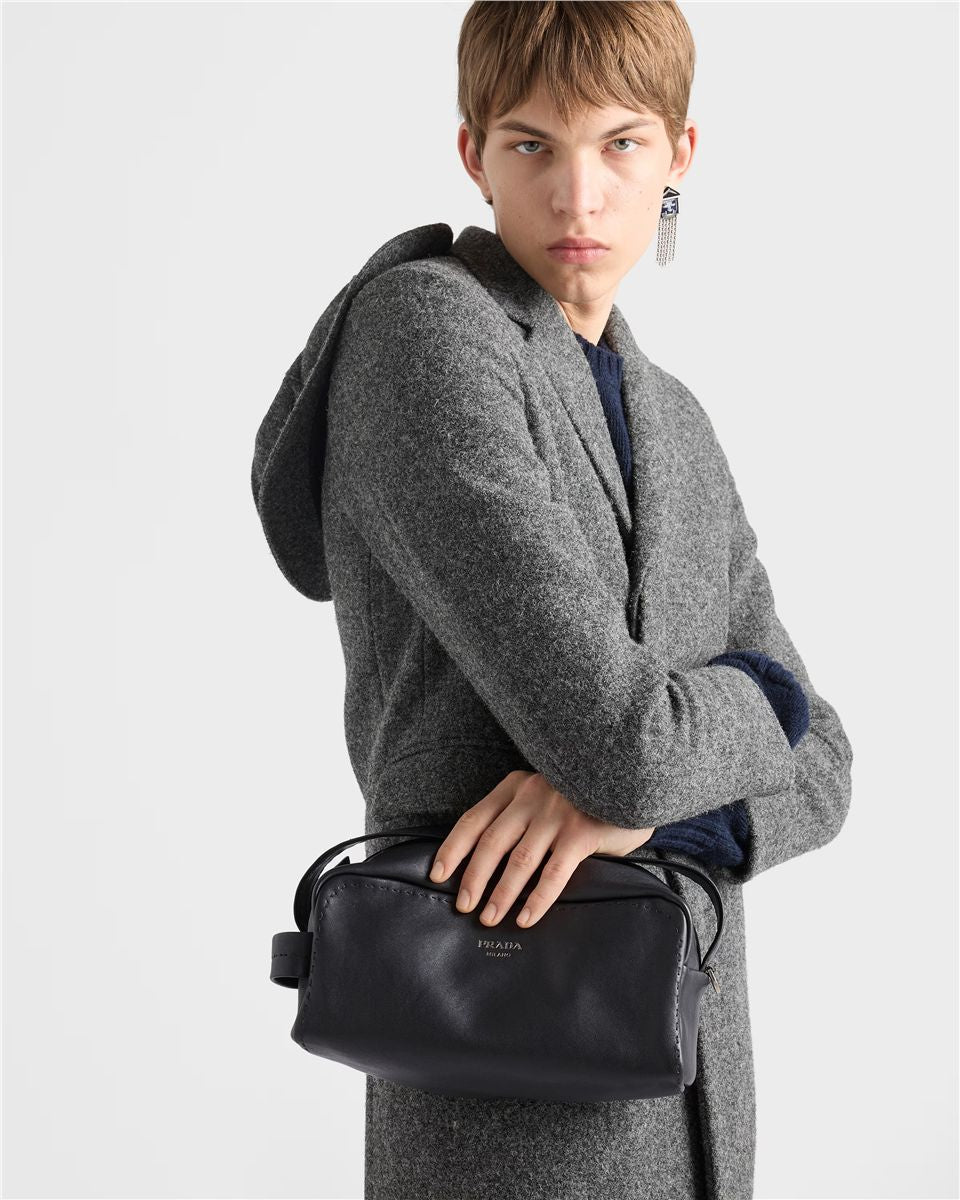 Nappa leather shoulder bag-PRADA-Verso