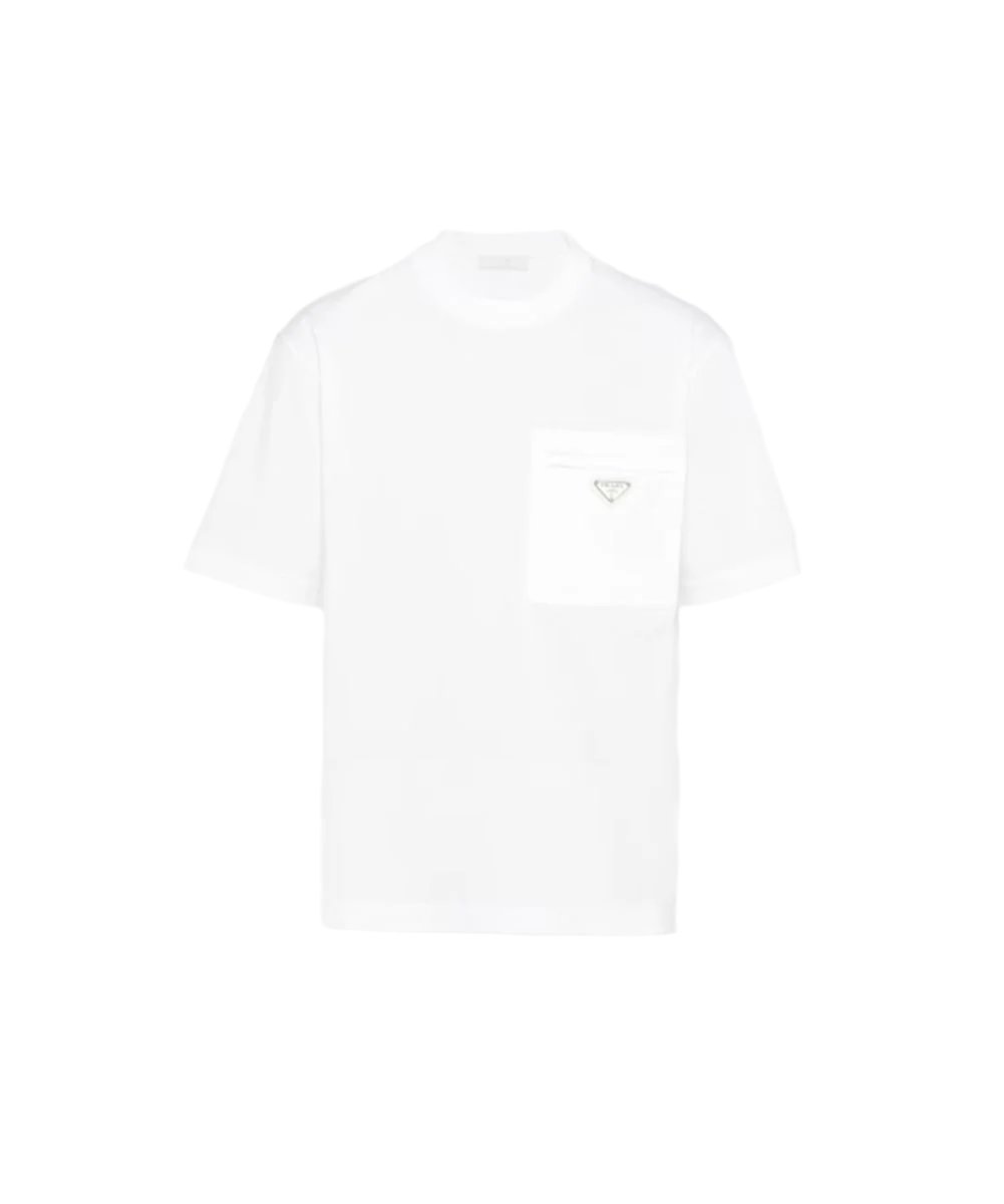RE-NYLON AND JERSEY T-SHIRT -  PRADA -  Verso