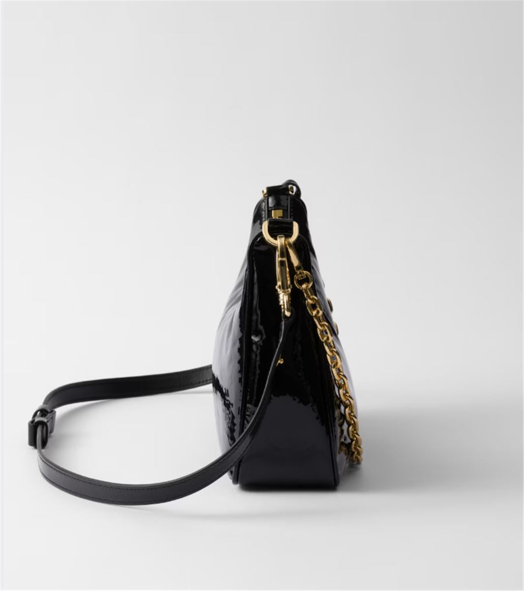 RE-EDITION NAPLAK PATENT LEATHER MINI-BAG -  PRADA -  Verso