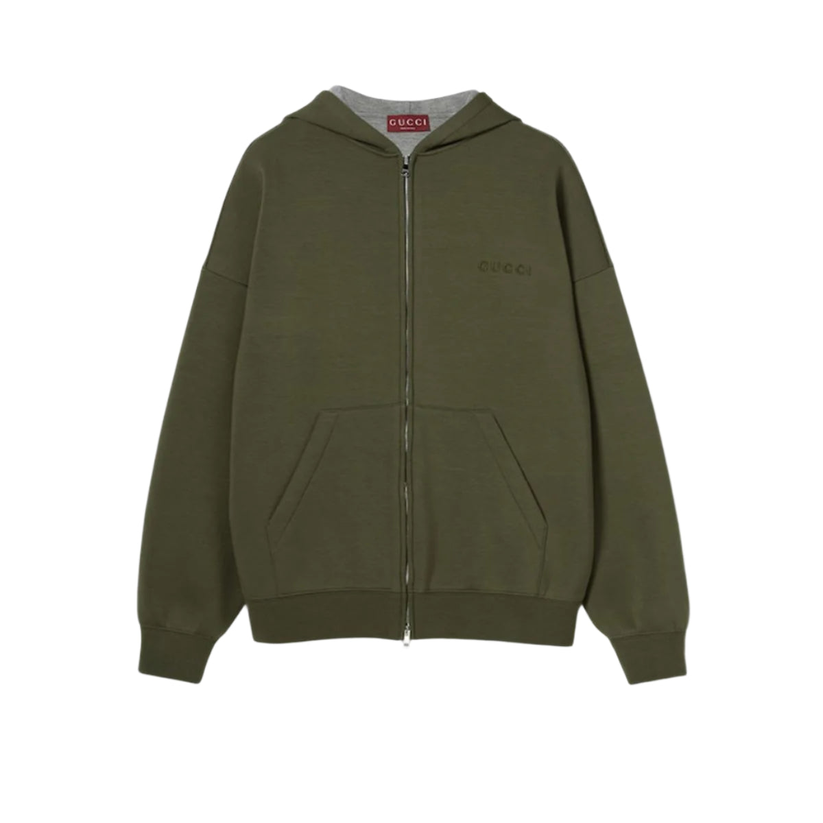 EMBROIDERED HOODED JERSEY SWEATSHIRT - GUCCI - Verso