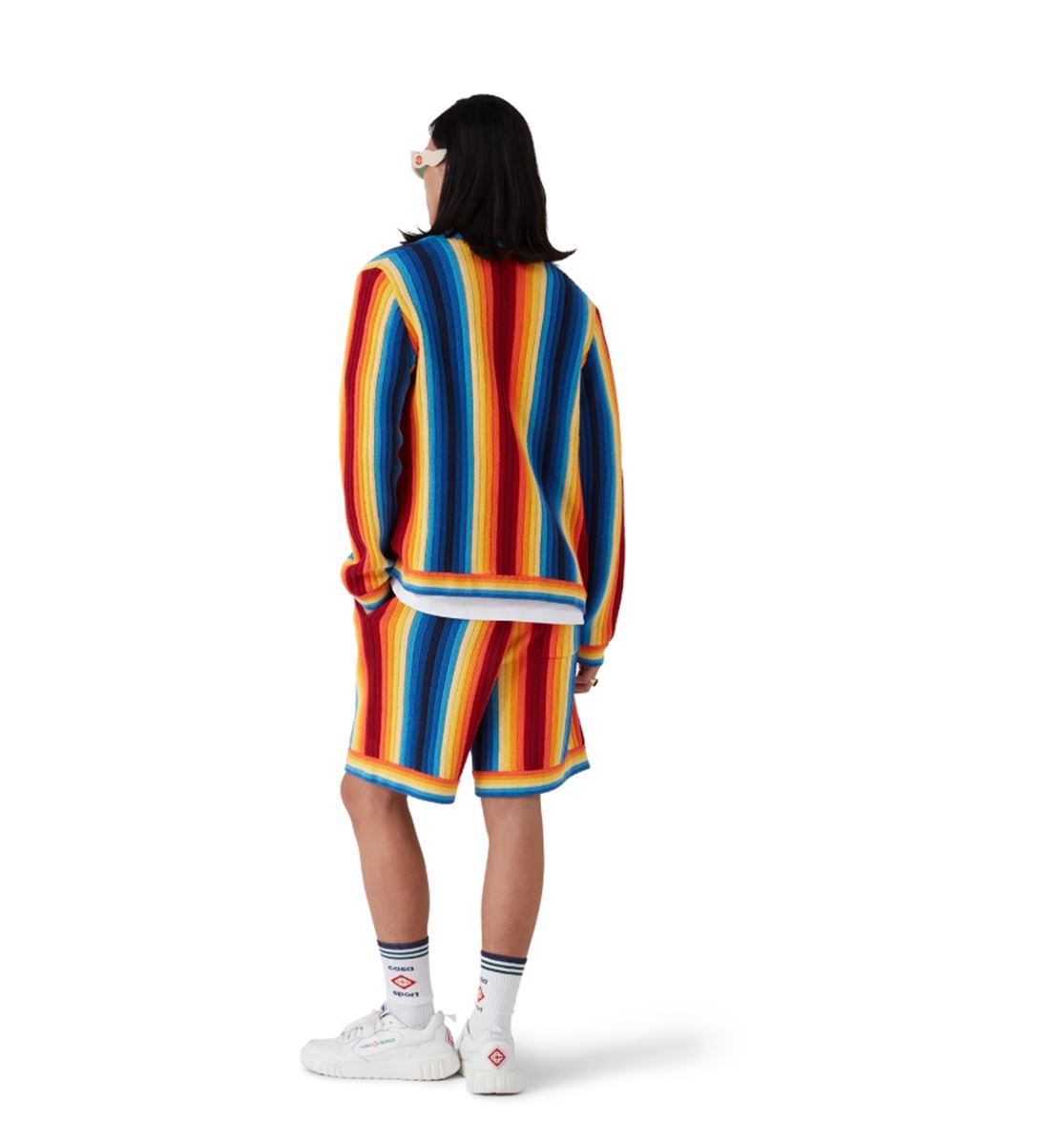 GRADIENT STRIPE TOWELLING SHORTS - CASABLANCA - Verso