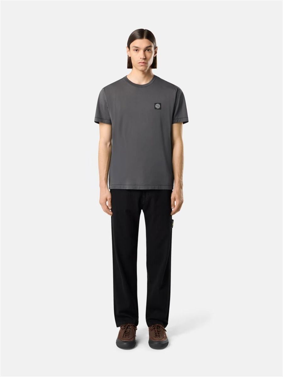 Slim-fit t-shirt with compass patch-STONE ISLAND-Verso