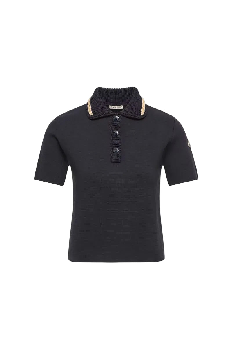 Cotton knit polo shirt