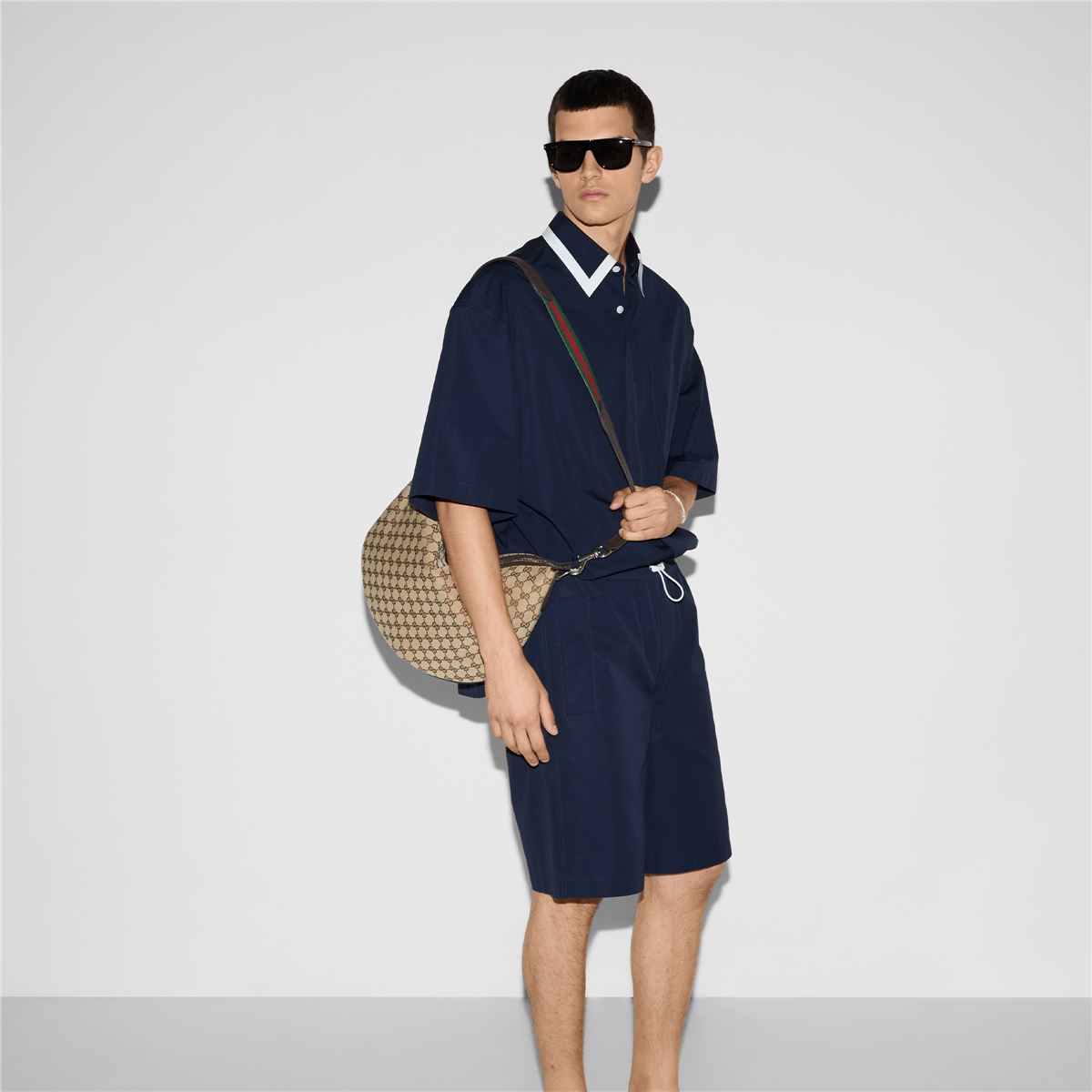 COTTON POPLIN SHORTS - GUCCI - Verso
