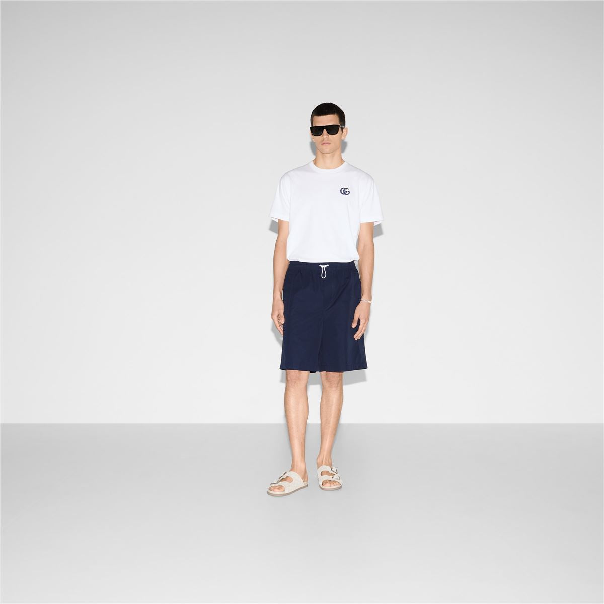 COTTON POPLIN SHORTS - GUCCI - Verso