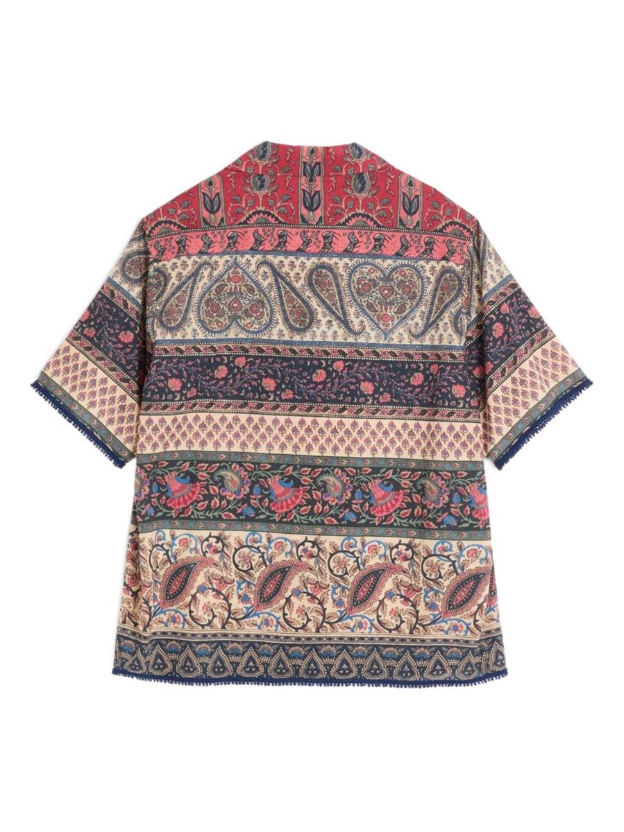 VOYAGE IMAGINAIRE-PRINT BOWLING SHIRT