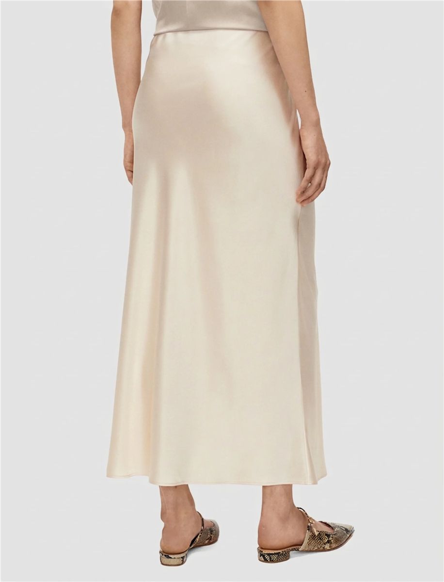 Isaak long silk satin skirt-JOSEPH-Verso