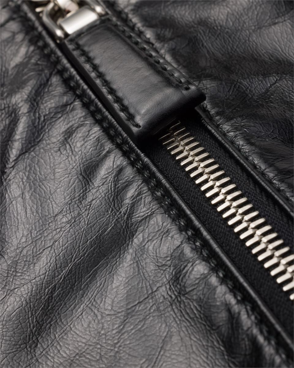 LEATHER SHOULDER BAG -  PRADA -  Verso