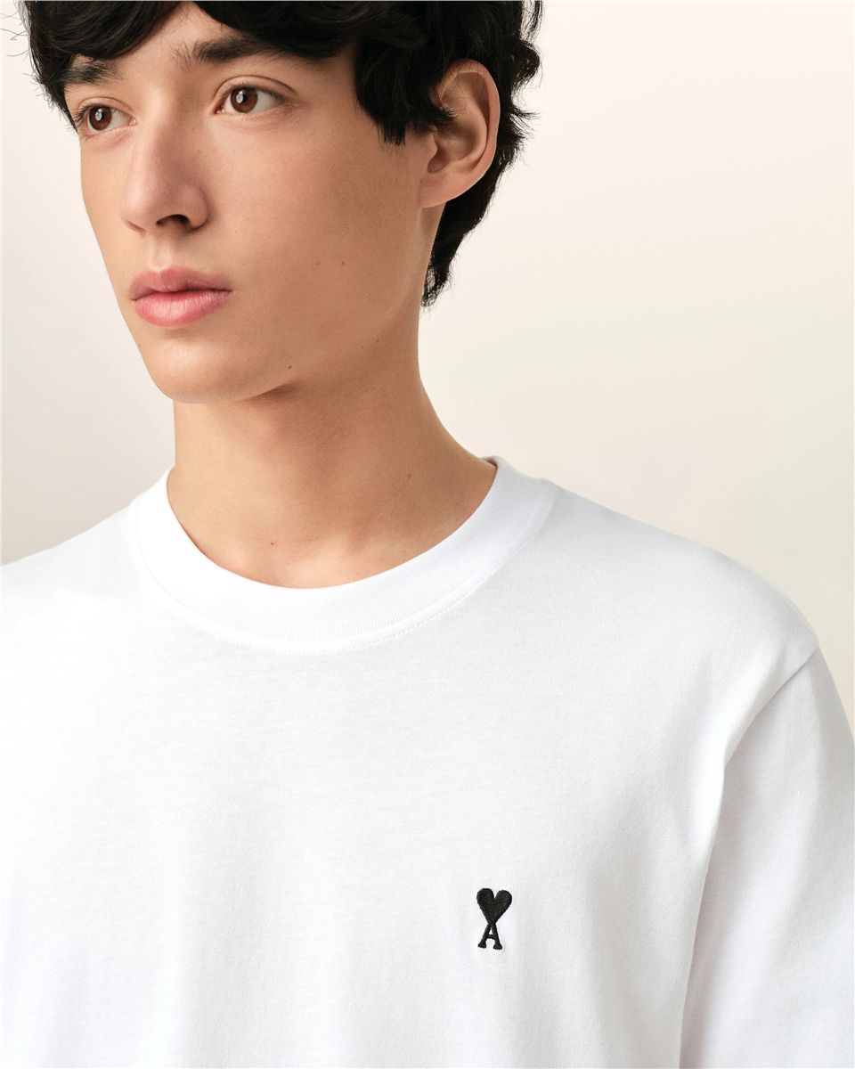cotton t-shirt with ami de coeur-AMI-Verso