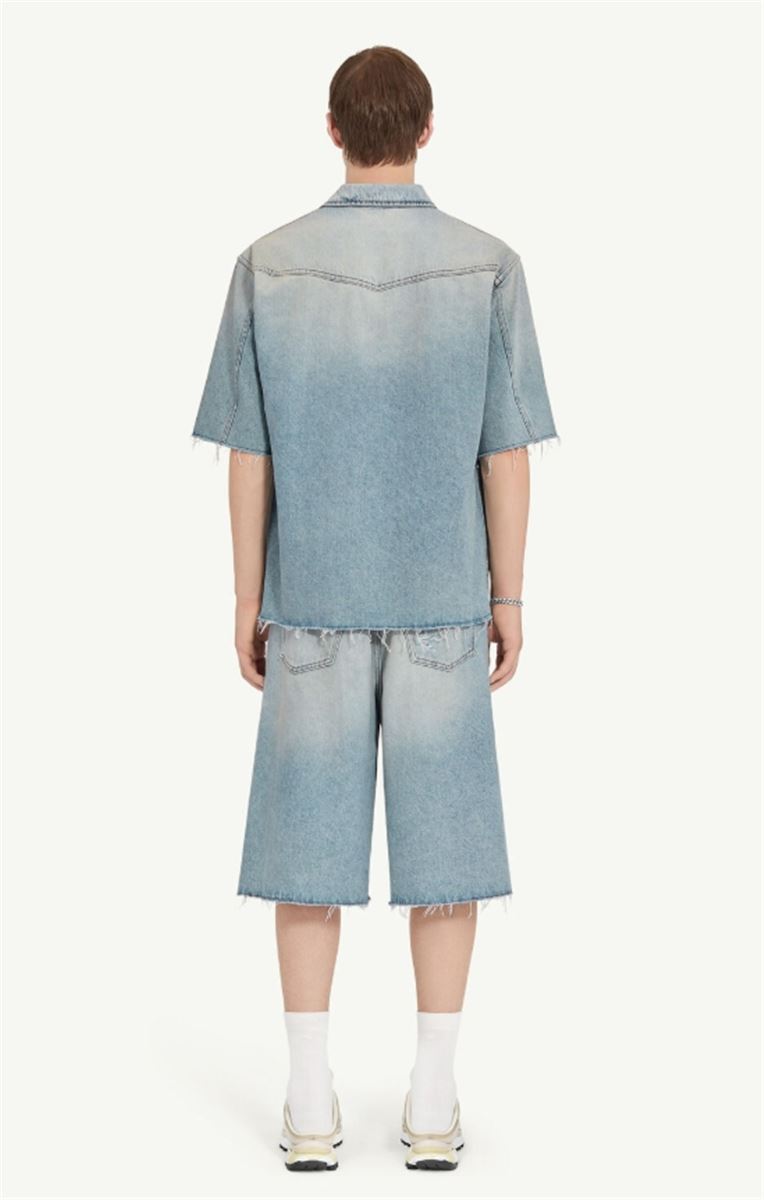 DENIM SHORT SLEEVE SHIRT - MM6 - Verso