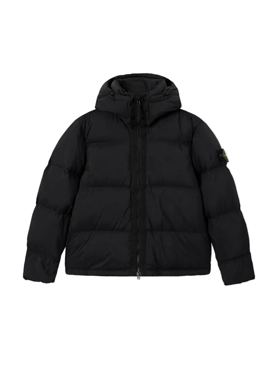 Tear-resistant down jacket with detachable hood