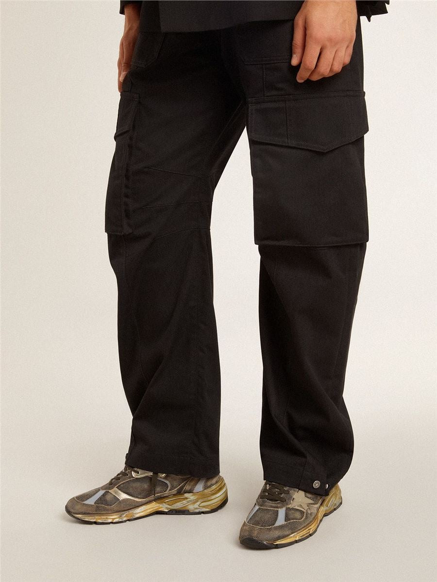 MEN’S DAD-STAR IN SUEDE AND NYLON WITH KHAKI LEATHER STAR AND HEEL TAB -  GOLDEN GOOSE -  Verso