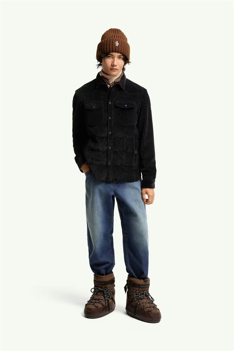 Gelt corduroy down shirt jacket-MONCLER-Verso
