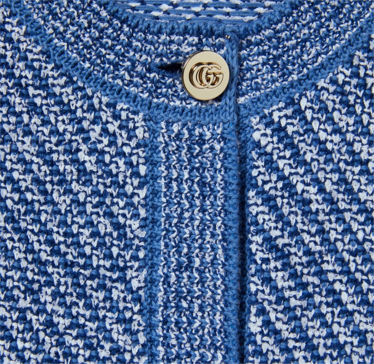 FINE COTTON CREWNECK CARDIGAN - GUCCI - Verso