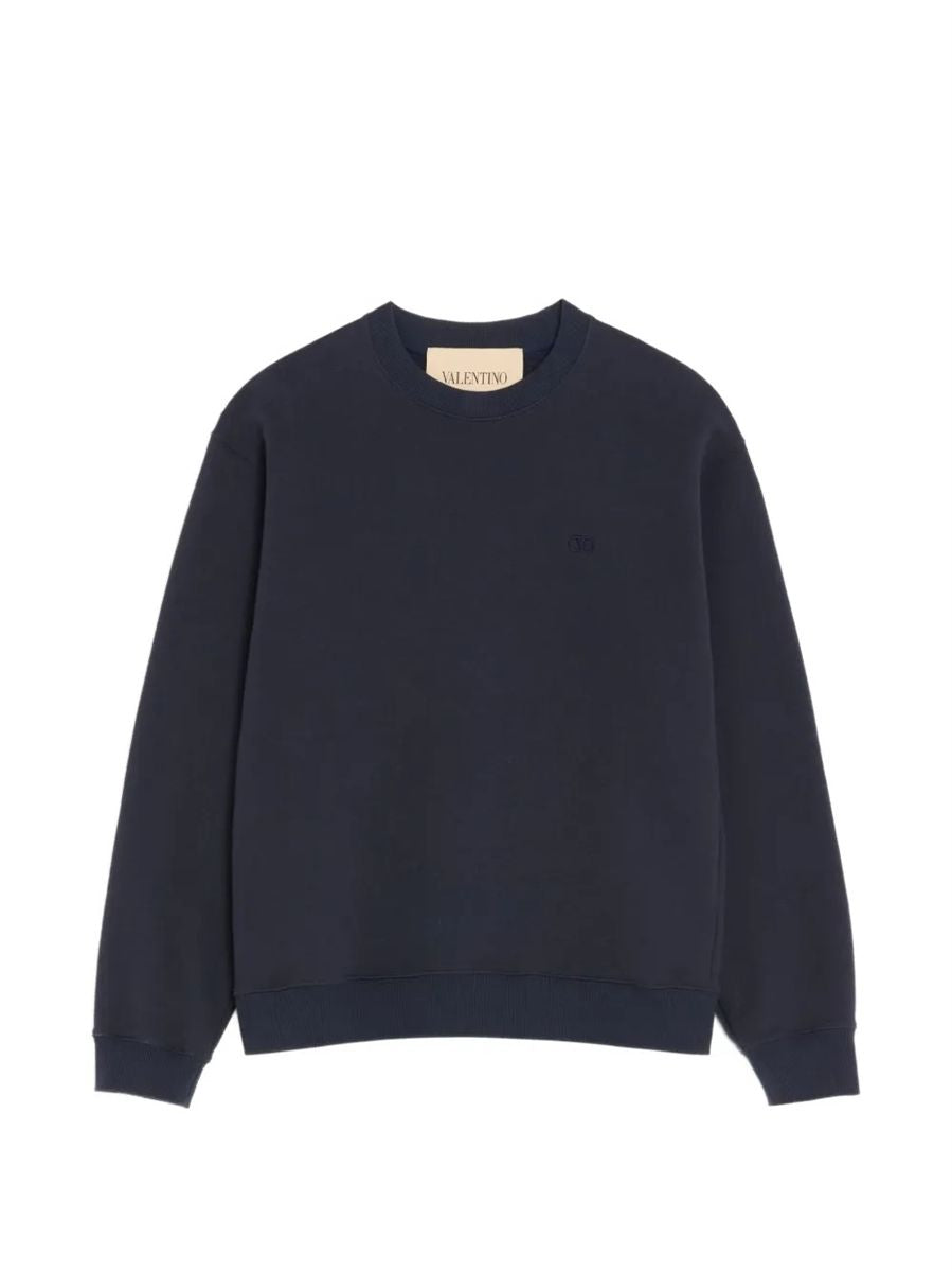 Garavani cotton sweatshirt with vlogo embroidery
