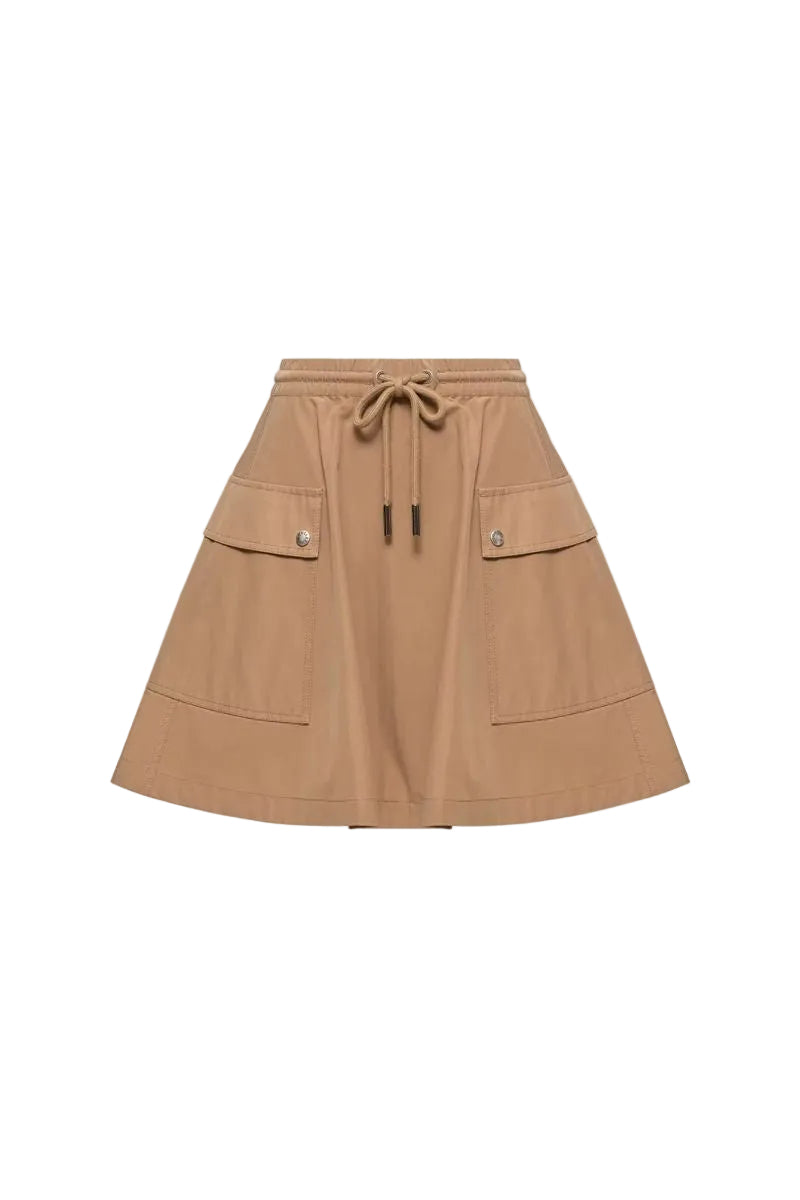 Cotton blend a-line mini skirt-MONCLER-312360-38-Verso