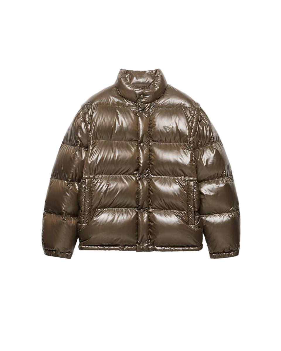 Medium-weight re-nylon down jacket-PRADA-Verso