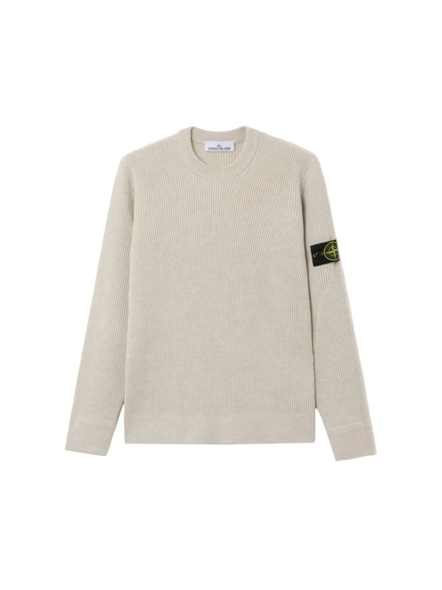 Regular-fit crewneck jumper with fine-ribbed trims