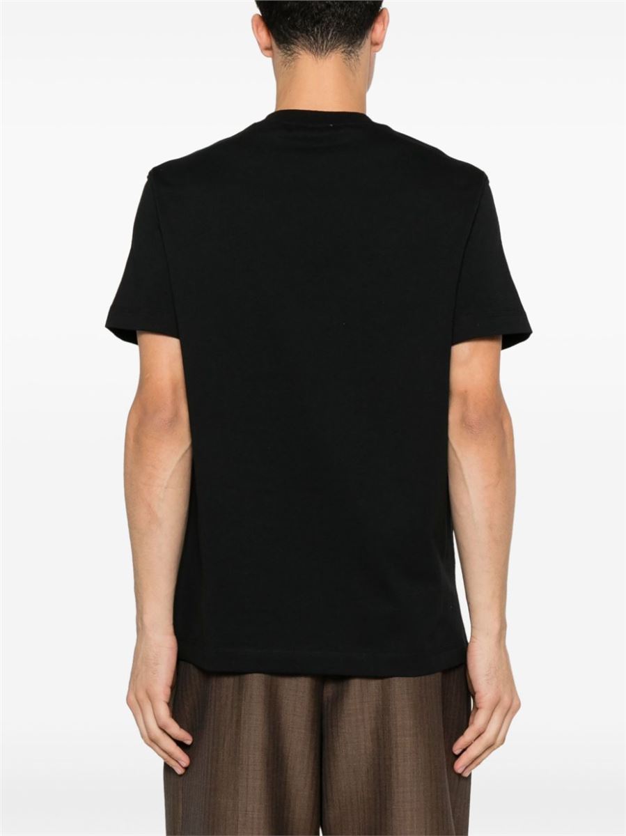 CHECK-LOGO PATCH COTTON T-SHIRT -  BURBERRY -  Verso