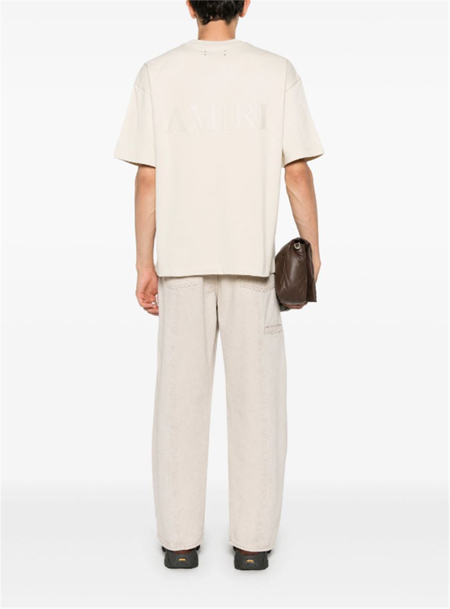 LOGO-EMBROIDERED COTTON T-SHIRT AMIRI