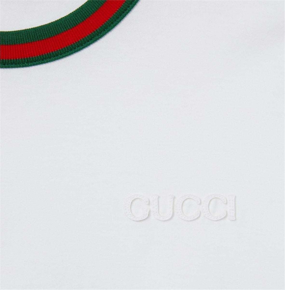 JERSEY T-SHIRT WITH WEB - GUCCI - Verso