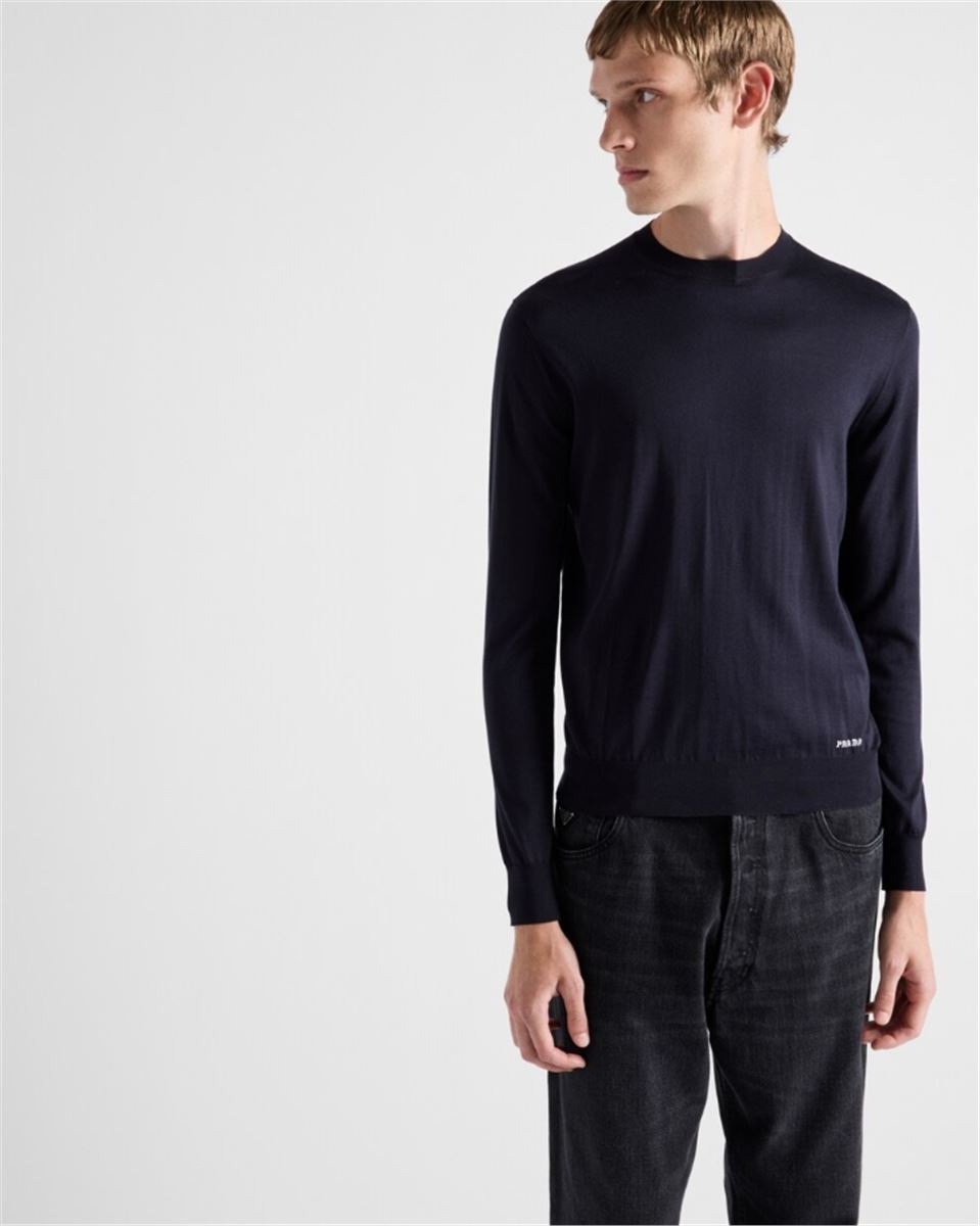 RECYCLED-SILK SWEATER - PRADA - Verso
