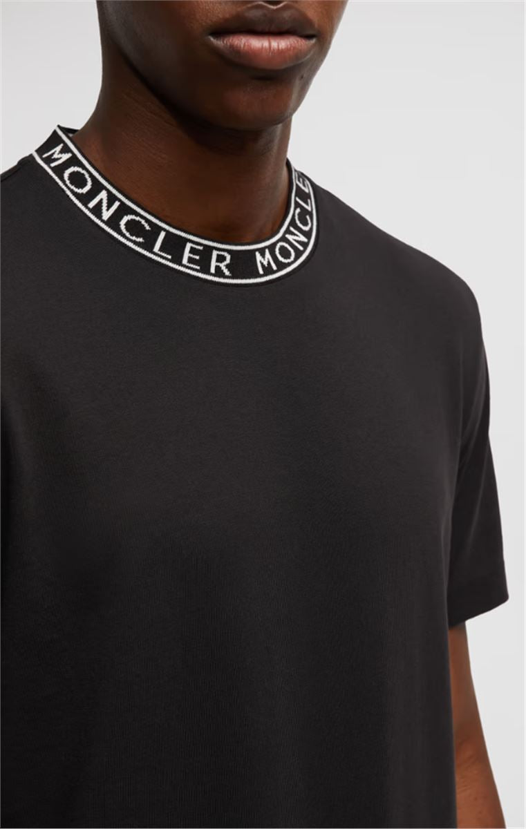 LOGO-TRIMMED COTTON T-SHIRT -  MONCLER -  Verso