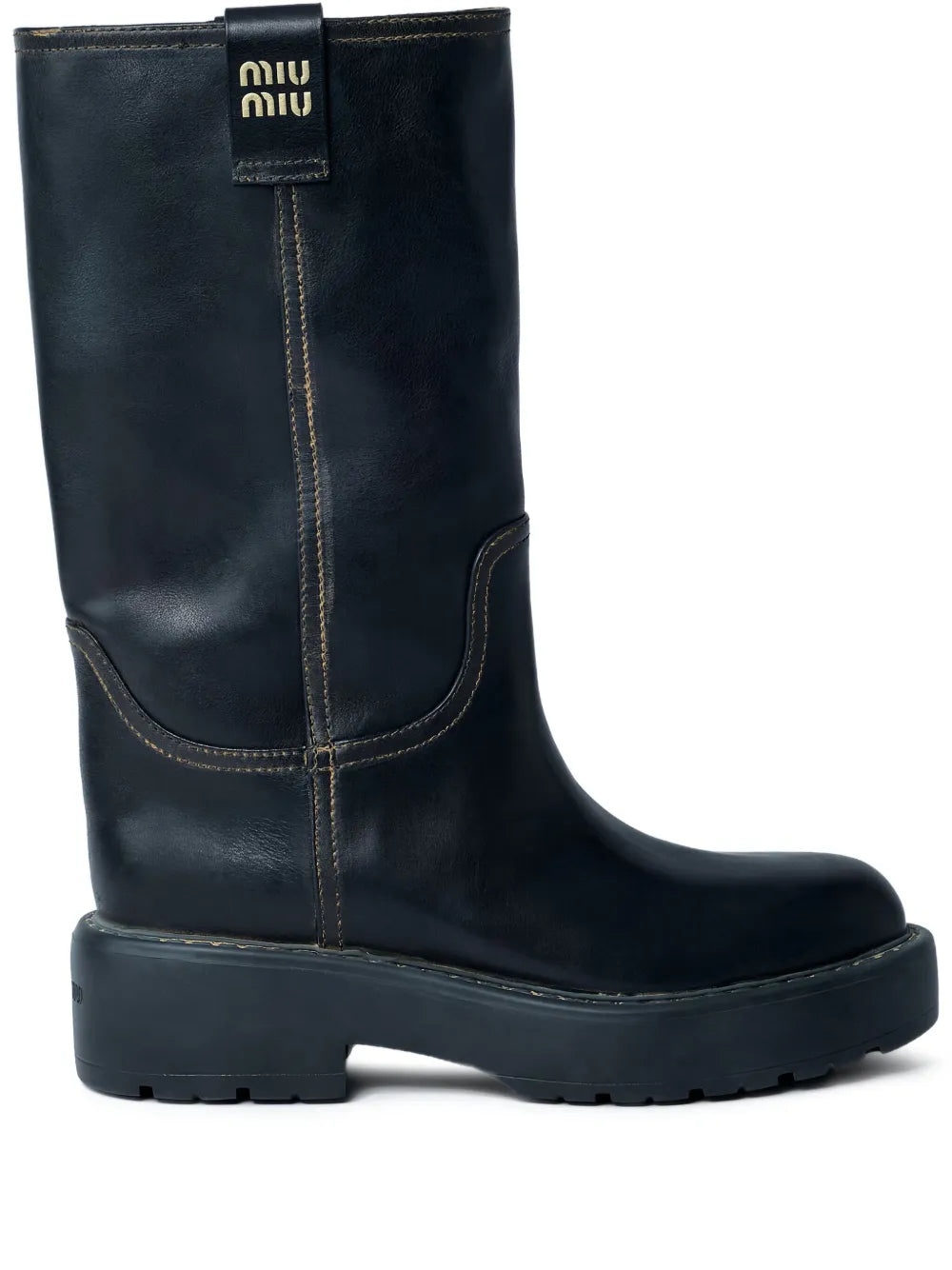 55mm logo boots-MIU MIU-Verso