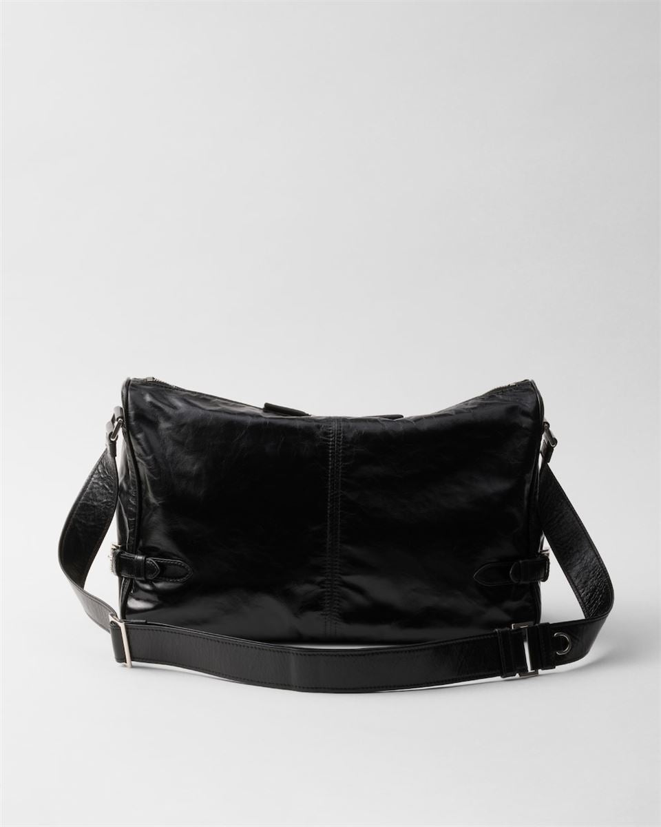 LEATHER SHOULDER BAG -  PRADA -  Verso
