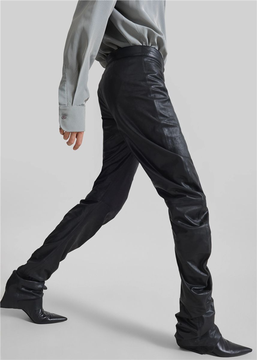 Jessa leather ruched pants-THE FRANKIE SHOP-Verso