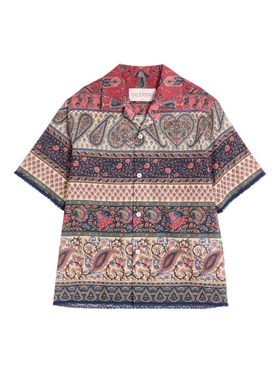 VOYAGE IMAGINAIRE-PRINT BOWLING SHIRT
