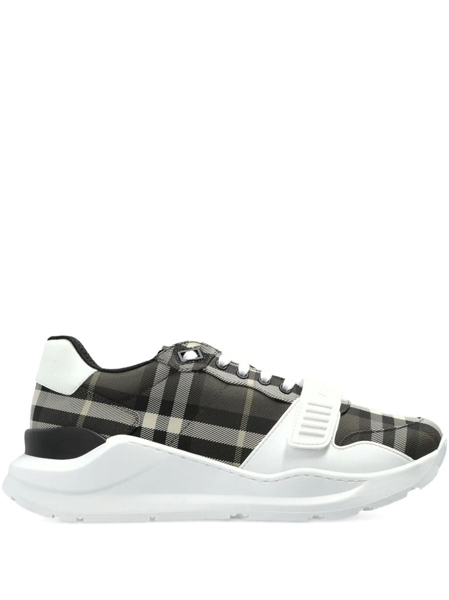 Checked strap sneakers