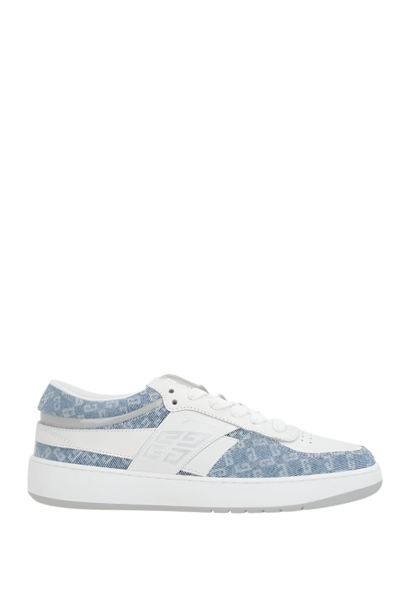 G MOVE SNEAKERS IN LEATHER AND MONOGRAM 72 DENIM -  GIVENCHY -  Verso