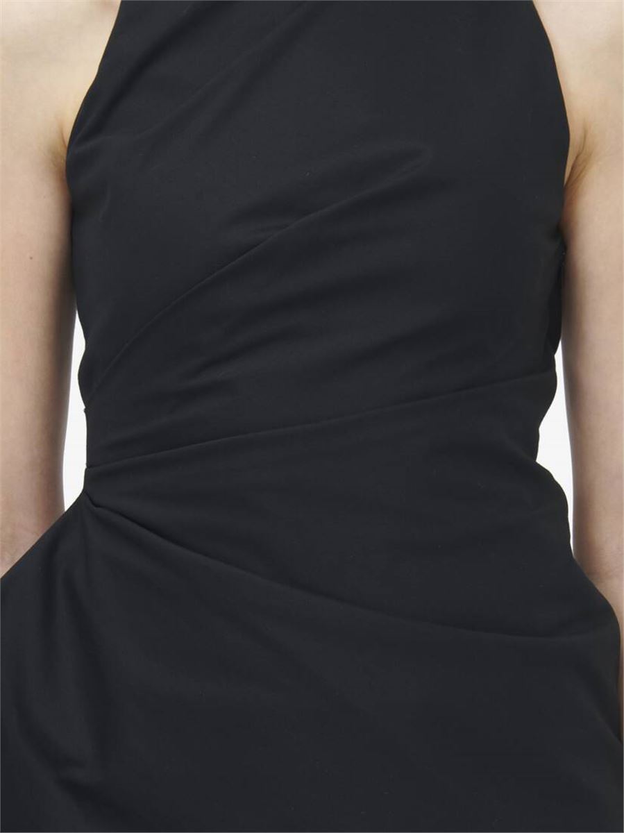 ASYMMETRIC GATHERED TOP IN BLACK -  A. MCQUEEN -  Verso