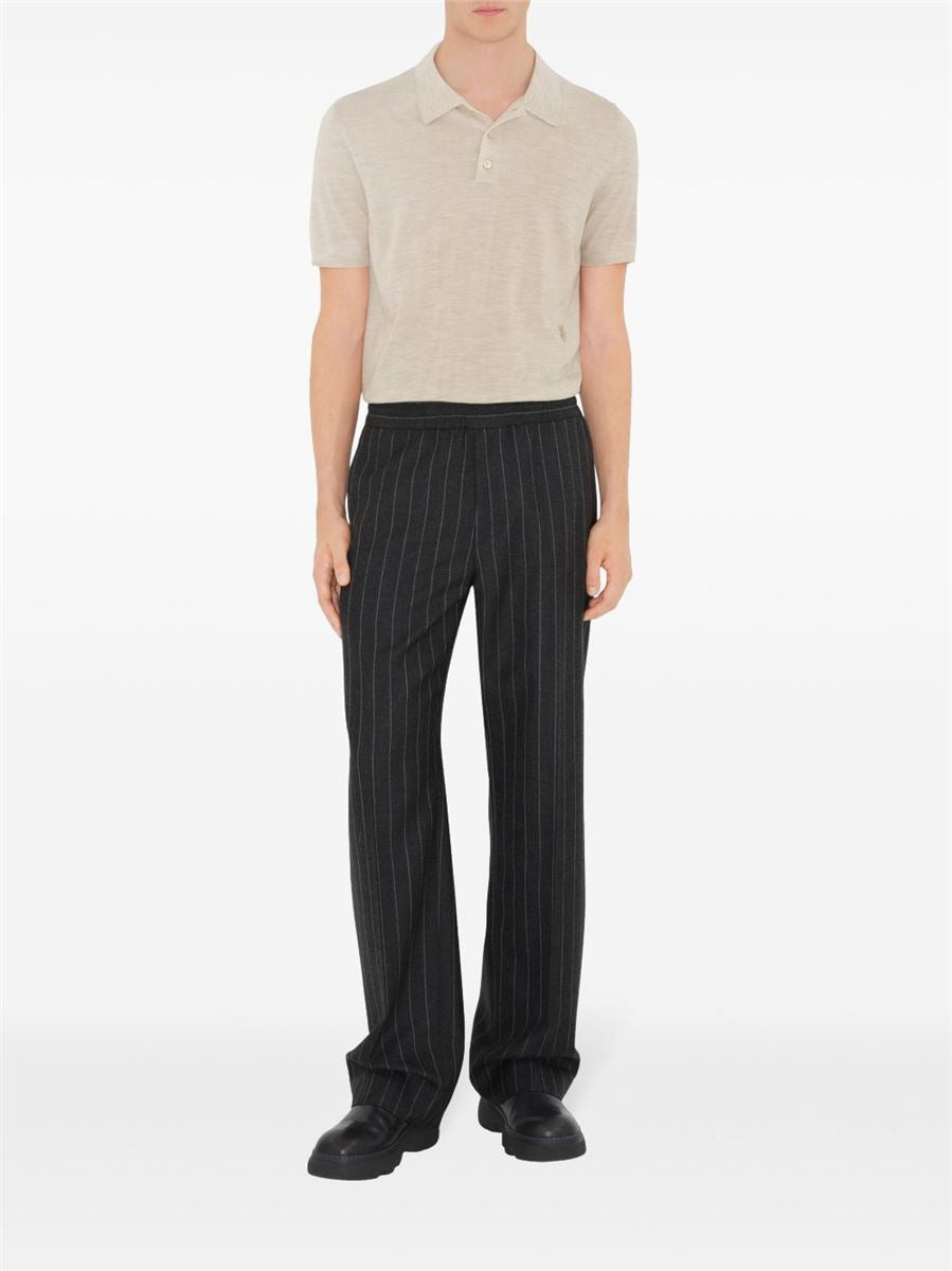 WOOL POLO SHIRT -  BURBERRY -  Verso