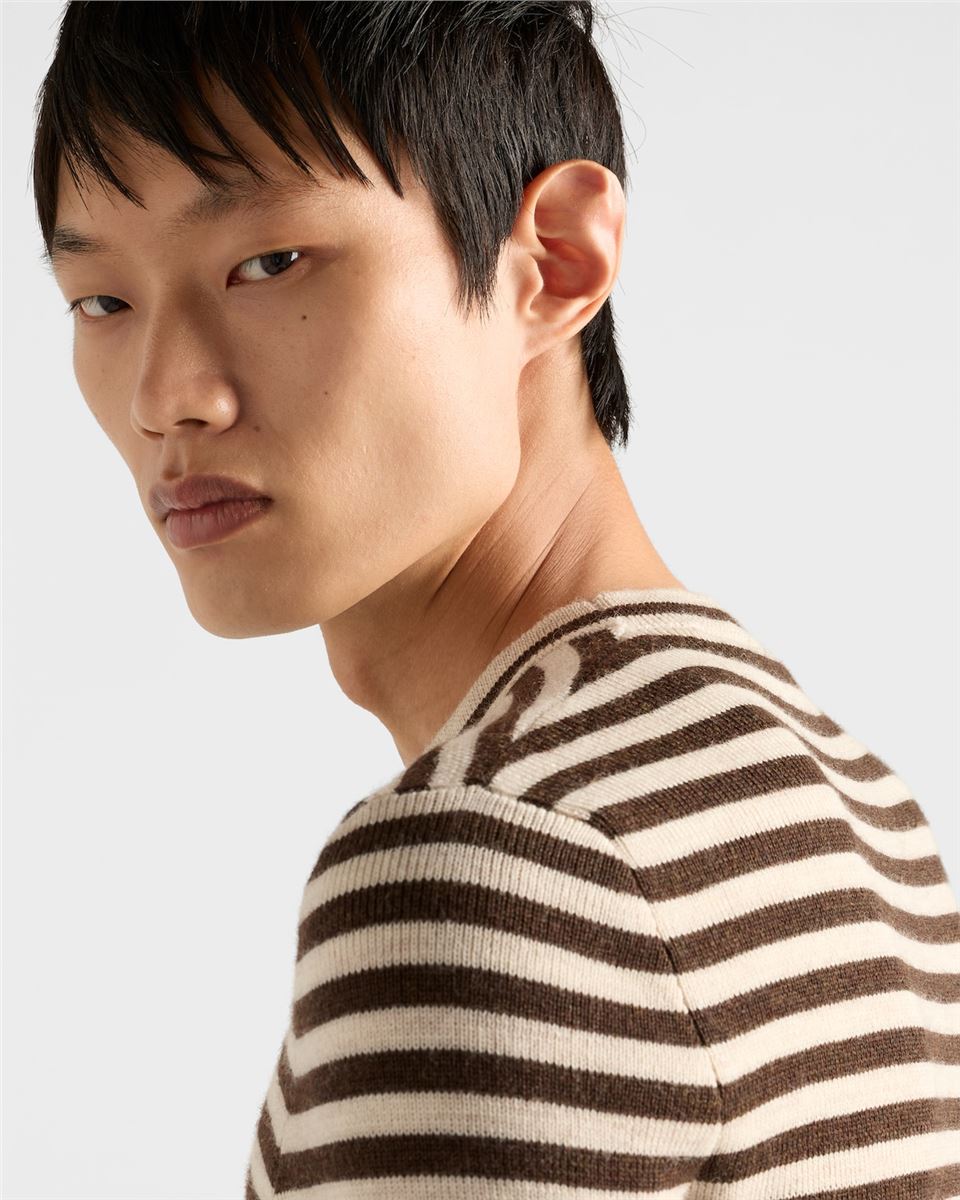 superfine wool crew-neck sweater-PRADA-Verso