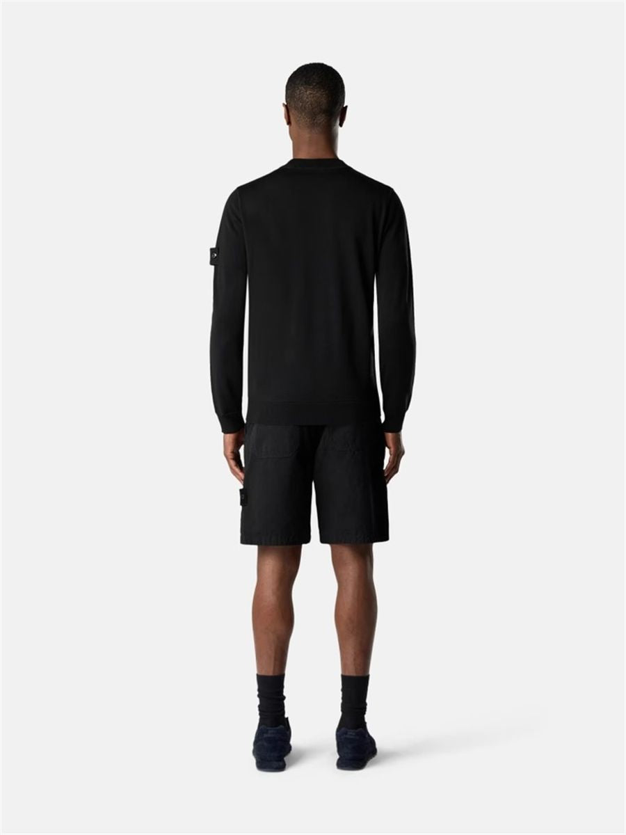 Regular-fit crewneck jumper with ribbed trims
