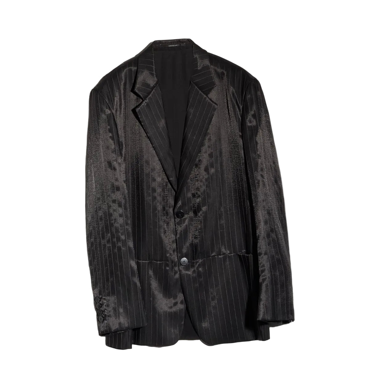 Pinstripe wool silk jacket