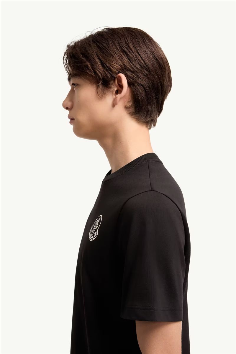 Cotton jersey logo patch t-shirt