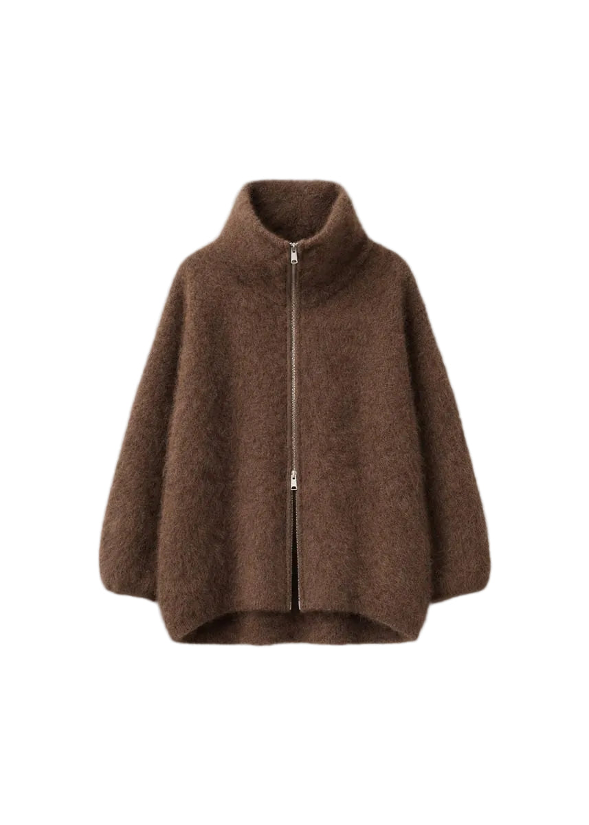 Lupa fuzzy zip-up cardigan