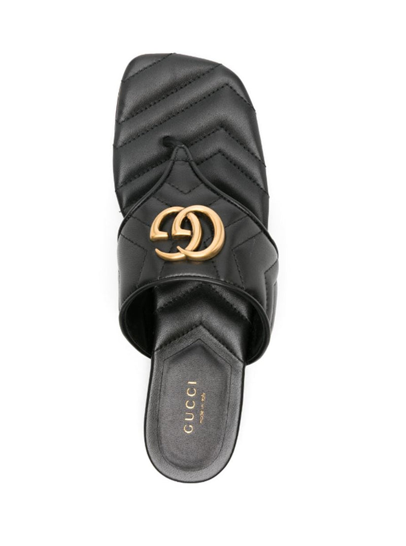 DOUBLE G QUILTED FLAT SANDALS