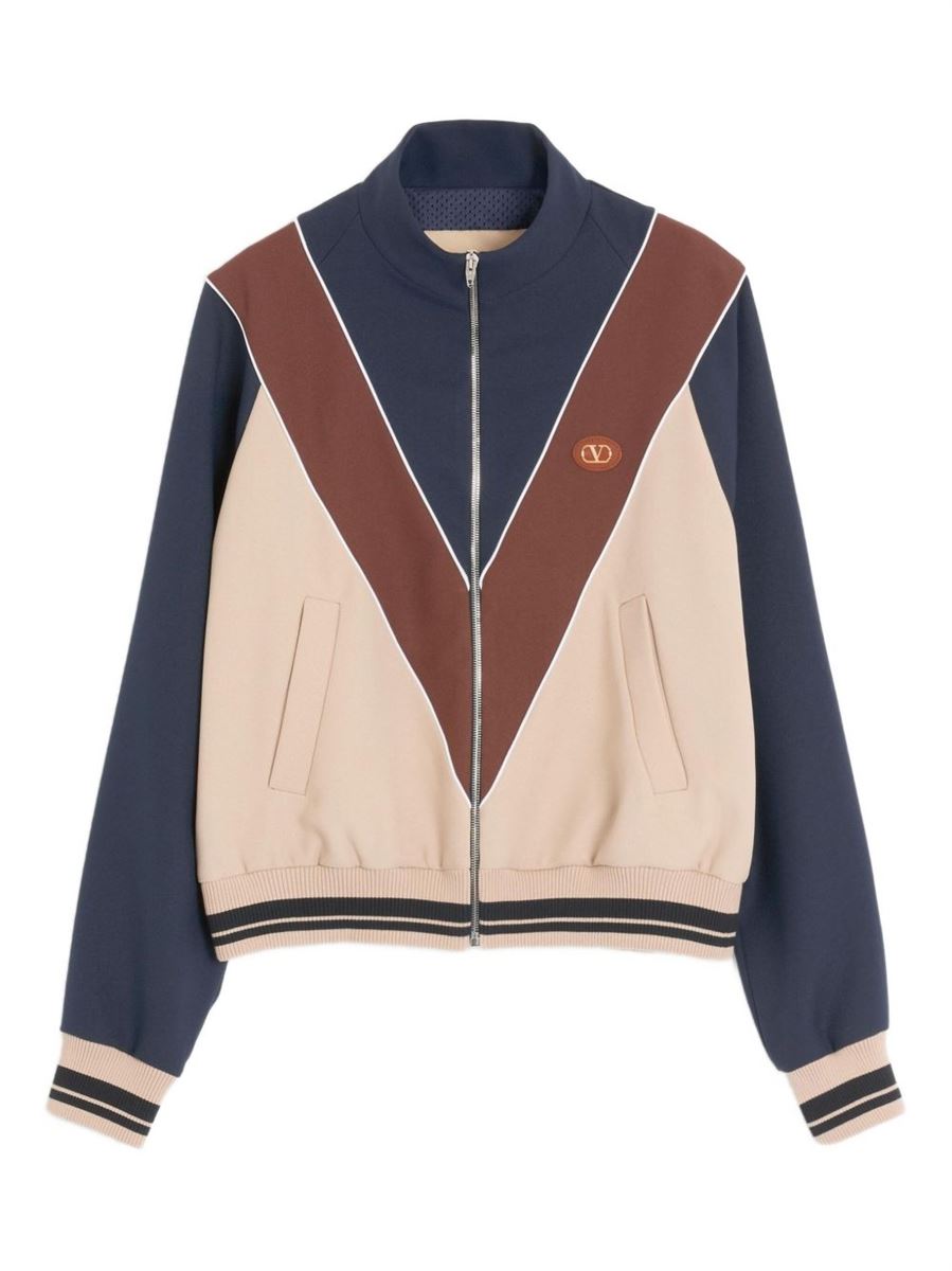LOGO-PATCH ZIP-UP SWEATSHIRT