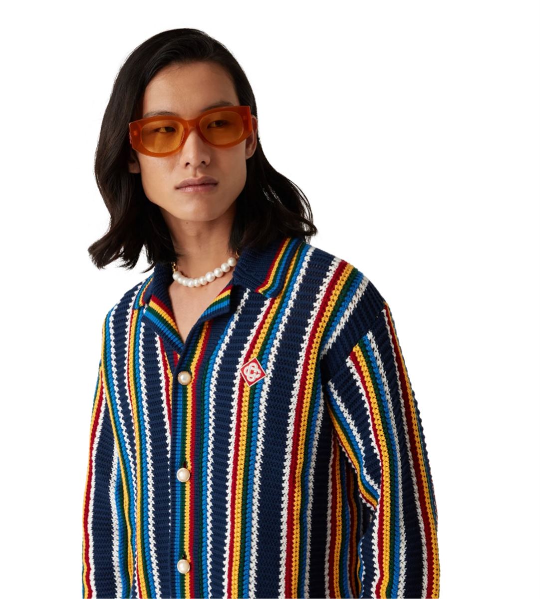 CROCHET STRIPE SHIRT - CASABLANCA - Verso