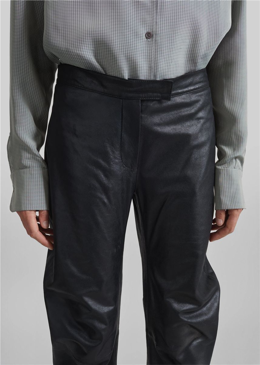 Jessa leather ruched pants-THE FRANKIE SHOP-Verso