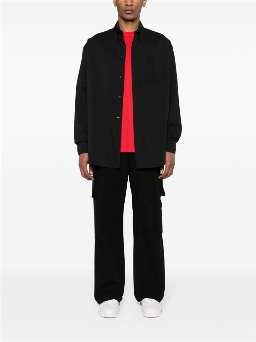 MONOGRAM-EMBROIDERED COTTON SHIRT OFF-WHITE