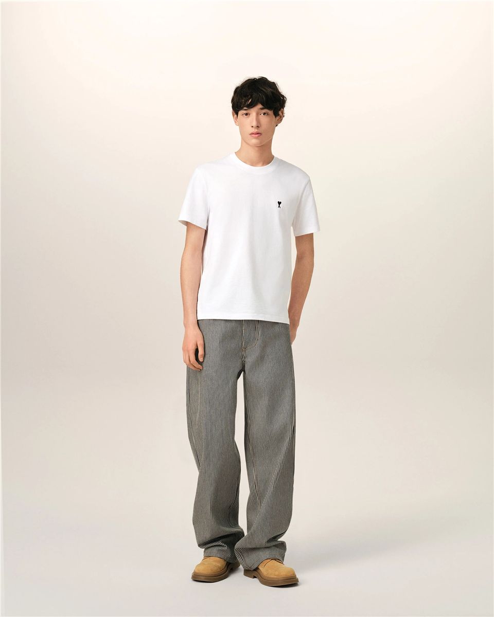 cotton t-shirt with ami de coeur-AMI-Verso