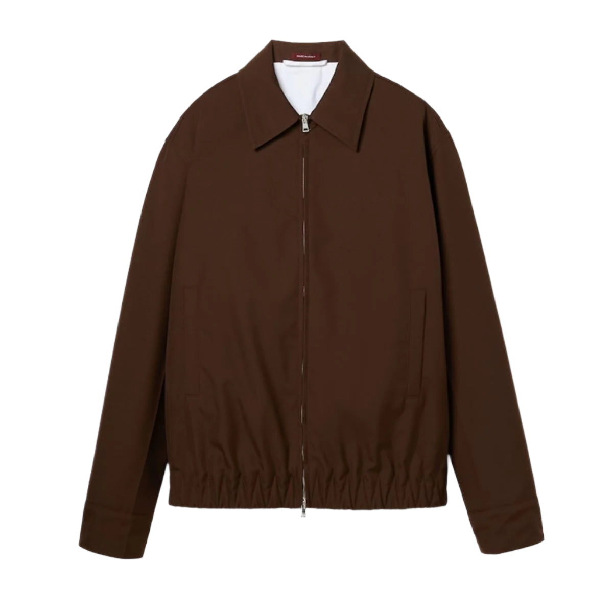 EMBOSSED WOOL TWILL ZIP JACKET - GUCCI - Verso